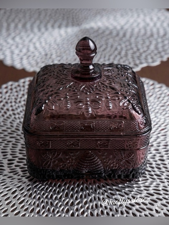 Indiana Glass Other - Flash Sale! 🩷🐝 Beautiful! Vintage Indiana Glass Co Honeybee Lidded Candy